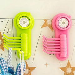 Vacuum Wall Hook, Six Claw Wall Hook, Wall Mounted Hook for Home Kitchen Bathroom Storage Rack Organizer, Small Objects Hanger with Six Claw Hook, Trace Strong Sucker