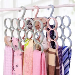 15 Ring Scarf Hanger, Circle Brief Scarf Organizer, Multifunctional Silk Scarf Strap, Wardrobe Scarf Hanger, Closet Organizers Hanger, Clothes Hanger With Holes