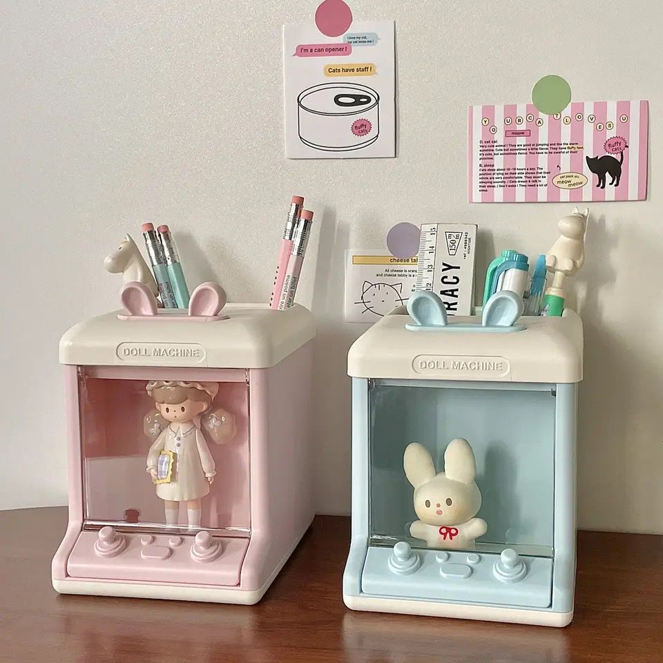 Arcade Desk Organizer, Multifunctional Storage Box, Large Capacity Doll Machine Storage Box, Multi Compartment Pen Holder