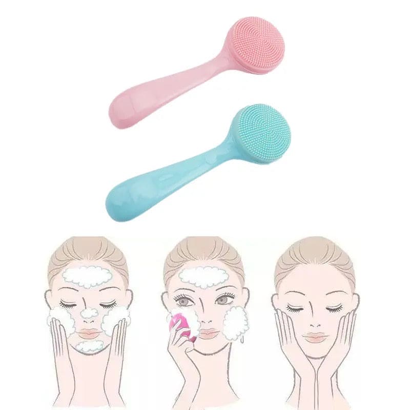 Silicon Facial Cleansing Brush, Soft Face Massage Wash Brush, Exfoliator Face Wash Scrub Cleanser