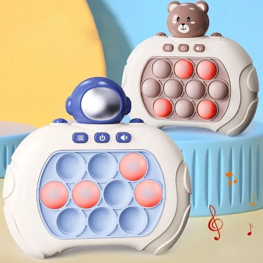 Console Pop Up Toy, Quick Push Game Machine, Light Bubble Puzzle Toy, Electronic Squeeze Poppet Sensory Push Pop Bubble Toy, Anti Pressure Whack A Mole Toy, Autism Sensory Toys for Boys Girls, Rapid Push Puzzle Game