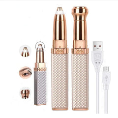2 In 1 Facial Epilator, New Electric Eyebrow Trimmer, Portable Hair Remover, Painless Shaver for Women Bod, Facial Eyebrow Trimmer, USB Rechargeable Hair Shaving Device