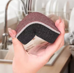 Set Of 2 Rust Remover Brush, Three Layers Magic Sponge, Multifunctional Sponge, Stone Pot Cleaning Brush