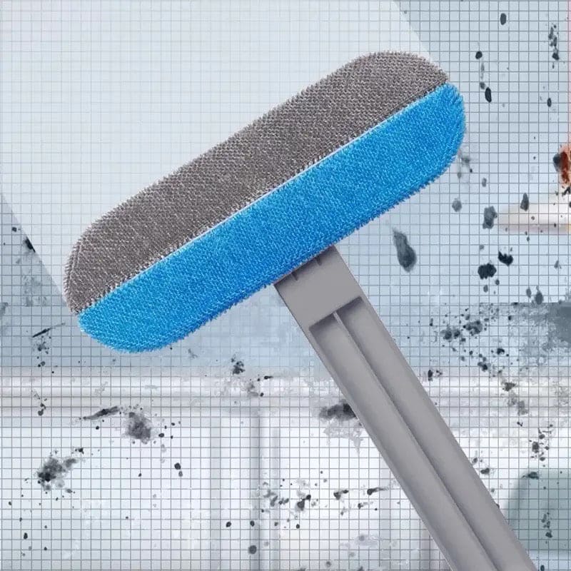 4 In 1 Window Washer Kit, Multifunctional Mesh Screen Brush, Washable Household Cleaning Accessories, Multipurpose Magic Scrubber Brush, Double Sided Detachable Window Cleaner Tool
