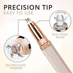 2 In 1 Facial Epilator, New Electric Eyebrow Trimmer, Portable Hair Remover, Painless Shaver for Women Bod, Facial Eyebrow Trimmer, USB Rechargeable Hair Shaving Device