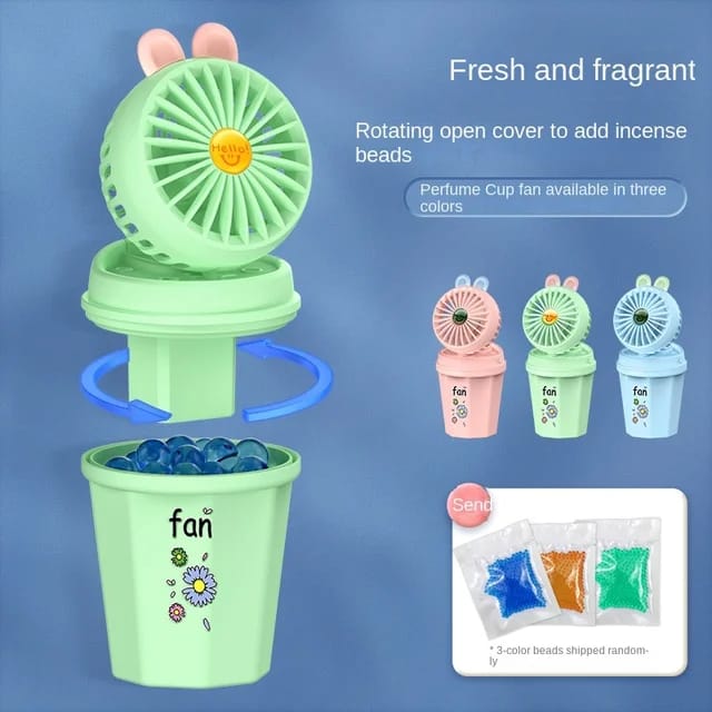 Rechargeable Cup Style Mist Fan, Portable Water Spray Mist Fan, Handheld Mini Travel Fan