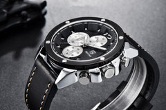 Benyar-Quartz Watch Men Sports Chronograph Men BY-5165 Black