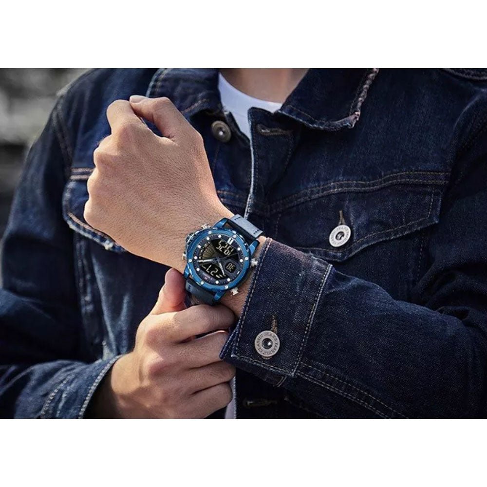 Naviforce- dual time 9172 Leather Men’s Watch