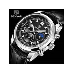 Benyar- Round Analog Chronograph BY5193- Black