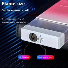 Windproof Gradient Color Gas Lighter, Jet Torch Lighter, Windproof Butane Gas Lighter