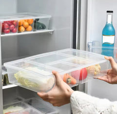 5 Compartment Food Storage Container, Portable Vegetable Fruit Box, Multifunctional Household Storage Organizer