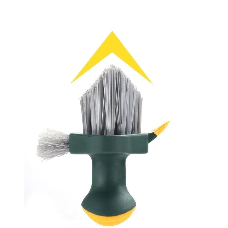 4 In 1 Crevice Cleaning Brush, Deep Cleaning Scraper, Multifunctional Household Cleaning Tools, Tile Grout Cleaner Brush with Squeegee, Multifunctional scrubbing Floor Brush for Cleaning Corner Window Sink Kitchen, V Shaped Cleaning Brush
