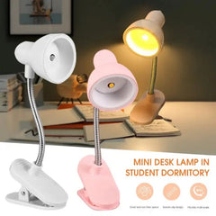 Mini Book Lamp, 360 Rotatable lamp With Clamp, Mini Clip On Study Desk Lamp, Flexible Bedside Table Lighting Lamp,  Home Portable Book Clip Lamp