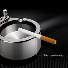Vintage Metal Ashtray, Car Home Smokeless Storage Holder, Ashtray with Permanent Match Lighter,  Multifunctional Torch Lighter, Portable Plated Permanent Match Lighter, Retro Metal Ten Thousand Match Lighter, Modern Tabletop Ashtrays