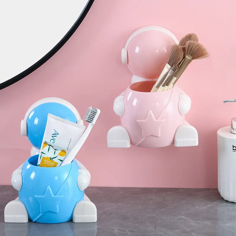 Astronaut Pen Holder, Multifunction Wall-mounted Shelf, Desktop Sundries Storage Box, Bedroom Bathroom Cosmetic Shelf