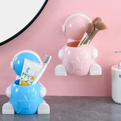 Astronaut Pen Holder, Multifunction Wall-mounted Shelf, Desktop Sundries Storage Box, Bedroom Bathroom Cosmetic Shelf