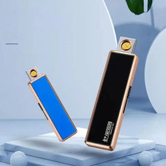 Ultra Thin Rechargeable USB Lighter, Flameless Metal Lighter, Filament Windproof Electronic Cigarette Lighter, USB Chargeable Lighter