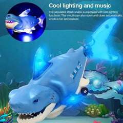 Musical Shark Toy with Light and Music, High Simulation Musical Shark, Robots Fish Electric Toy, Animal Shark Doll Lighted Shark With Sound