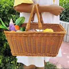 Woven Picnic Basket, Water Bread Service Box, Light Weight Imitation Storage Basket