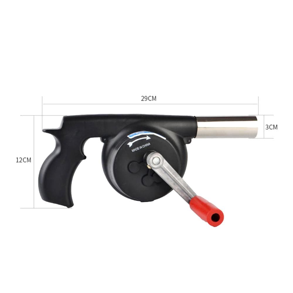 Manual BBQ Blower, Barbecue Hair Dryer, BBQ Grill Fire Starter, Portable Household Hand Blower, Flame Exciter for BBQ Picnic Outdoor Camping Hiking Cooking Tool, Hand Crank BBQ Fan, Combustion Supporting Blower, Picnic Camping Stove Accessories