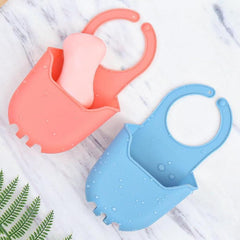 Silicone Hanging Bogg Pouch, Camping Hiking Beach Bag, Phone Holder, Sink Storage Hanging Bag, Dish Drying Rack, Faucet Scrubber Sponges, Hangable Drying Rack Sink Bag Tray, Soap Drain Basket with Buckle