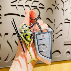 Creative Helicopter Keychain, Alloy Helicopter Keychain, Student School Bag Pendant, Mini Helicopter Model Keychain
