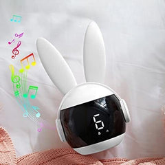 Bunny Alarm Clock, Rabbit Alarm Clock For Girls And Boys, Cute Alarm Clock With Ringtones, Rechargeable Snoozing Night Light Clock