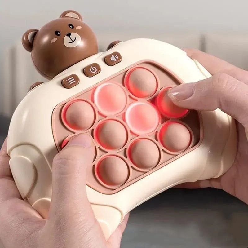 Console Pop Up Toy, Quick Push Game Machine, Light Bubble Puzzle Toy, Electronic Squeeze Poppet Sensory Push Pop Bubble Toy, Anti Pressure Whack A Mole Toy, Autism Sensory Toys for Boys Girls, Rapid Push Puzzle Game