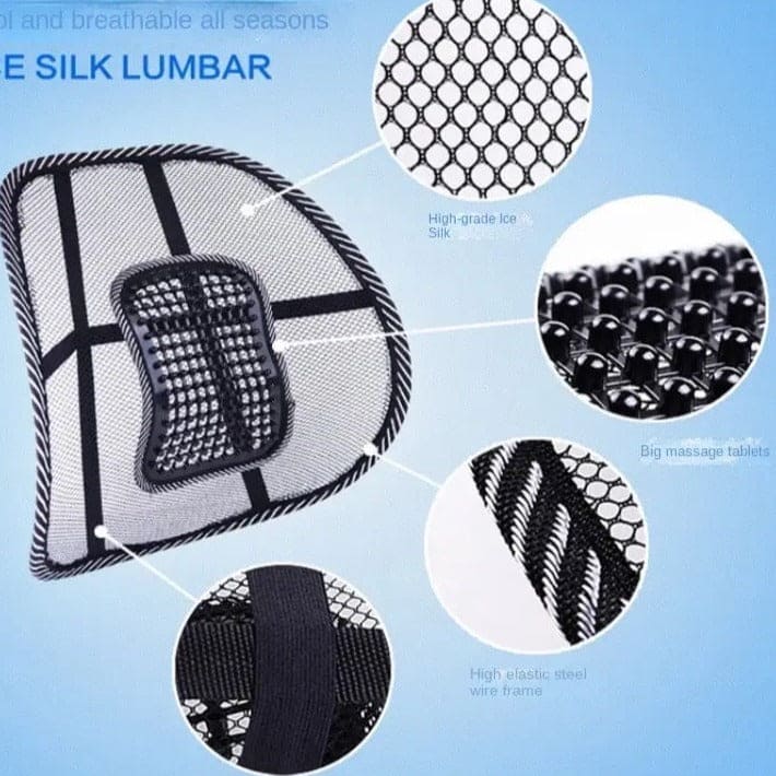 Universal Chair Lumbar, Back Support Spine Posture Correction Back Pillow, Car Seat Office Chair Massage Back Lumbar, Ventilate Mesh Car Seat Chair Back Cushion,