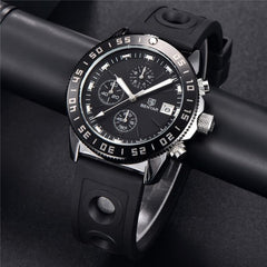 Benyar - By-5198 2022 Black Men Watch Chronograph With Strap Silicone Water resistance 10BAR