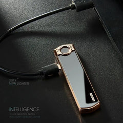 Mini Cigarette Lighter, USB Rechargeable Flameless Lighter, Smart Drop Down Electronic Lighter, Mini Coil Tungsten Lighter, Outdoor Portable Smoking Gadget, Windproof Pocket Lighter