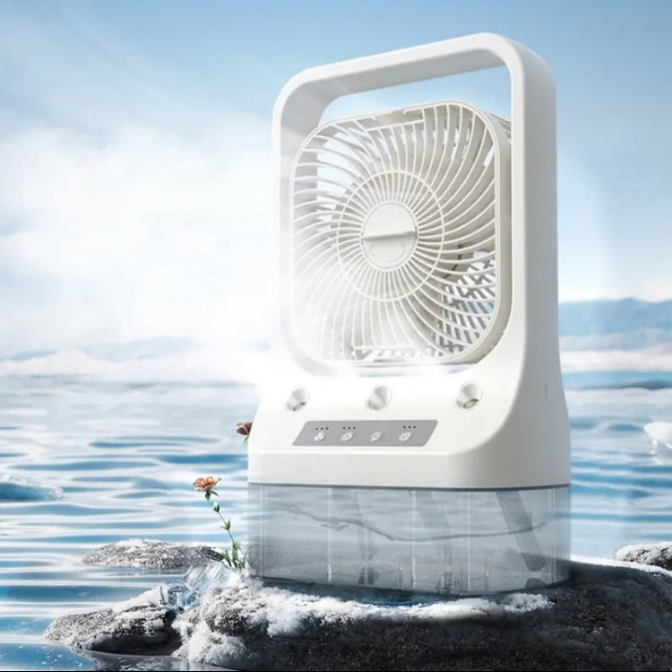 Portable Air Conditioner Fan, Humidifying Desktop Fan with Night Light, Air Cooler Home Fans