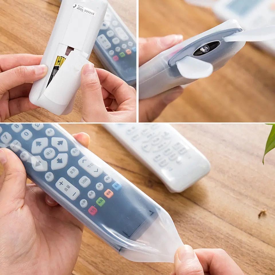 Silicon Rabbit RC Cover, Universal Home TV Remote Control Cover, Transparent Noctilucent Cover,  Waterproof Clear Protector Skin Pouch Bag, Dust-proof Anti-fall Rabbit Ear Protective Case