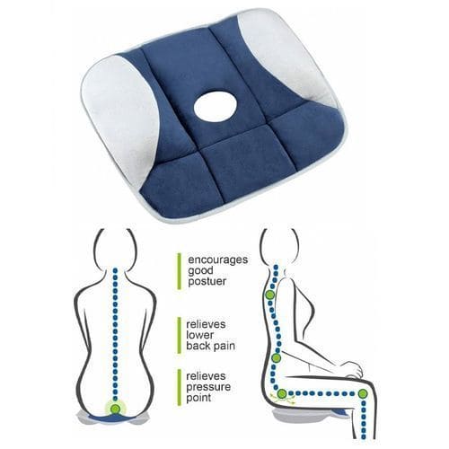 Pure Posture Seat Cushion, Massage Seat Cushion, Comfort Foam Tailbone Pillow, Car Seat Pad, Memory Foam Seat Cushion For Relaxation, Back Pain Relief Pillow, Hemorrhoid Tailbone Cushion, Posture Seat Pads for Office Wheelchair Kitchen Car