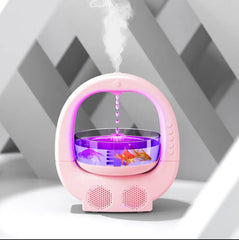 Anti Gravity Fish Aquarium Humidifier, Portable Mini Humidifier, Colorful Humidifier With Speaker