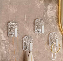 Multifunctional Transparent Wall Hook, Wall Mounted Self Adhesive Storage Hook, Punch-Free Waterproof Coat Hanger Hook
