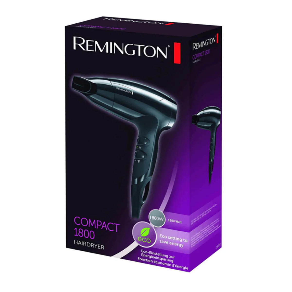 Remington- D5000 Compact Ionic Travel Hair Dryer 2000W