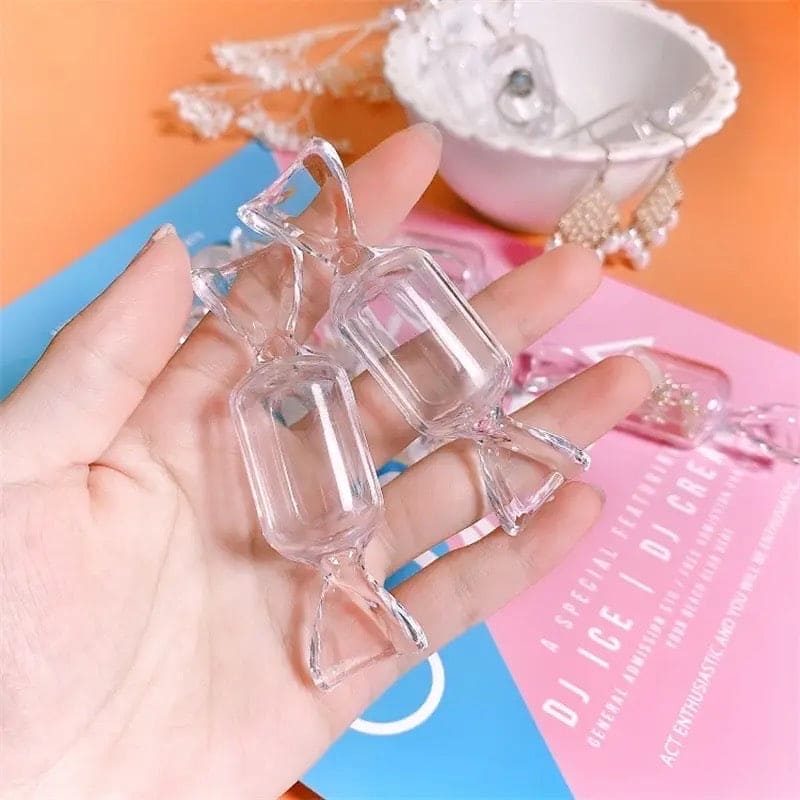 Candy Shaped Storage Box, Mini Clear Jewelry Case for Storage, Transparent Small Items Jewelry Pills Pack, Mini Jewelry Organizer, Multipurpose Mini Item Organizer,  Travel Plastic Beads Jewelry Storage