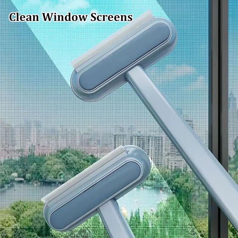 4 In 1 Window Washer Kit, Multifunctional Mesh Screen Brush, Washable Household Cleaning Accessories, Multipurpose Magic Scrubber Brush, Double Sided Detachable Window Cleaner Tool