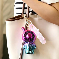 Mini Cartoon Keychain Fan, USB Rechargeable Small Fan, Out Door Use Portable Fan