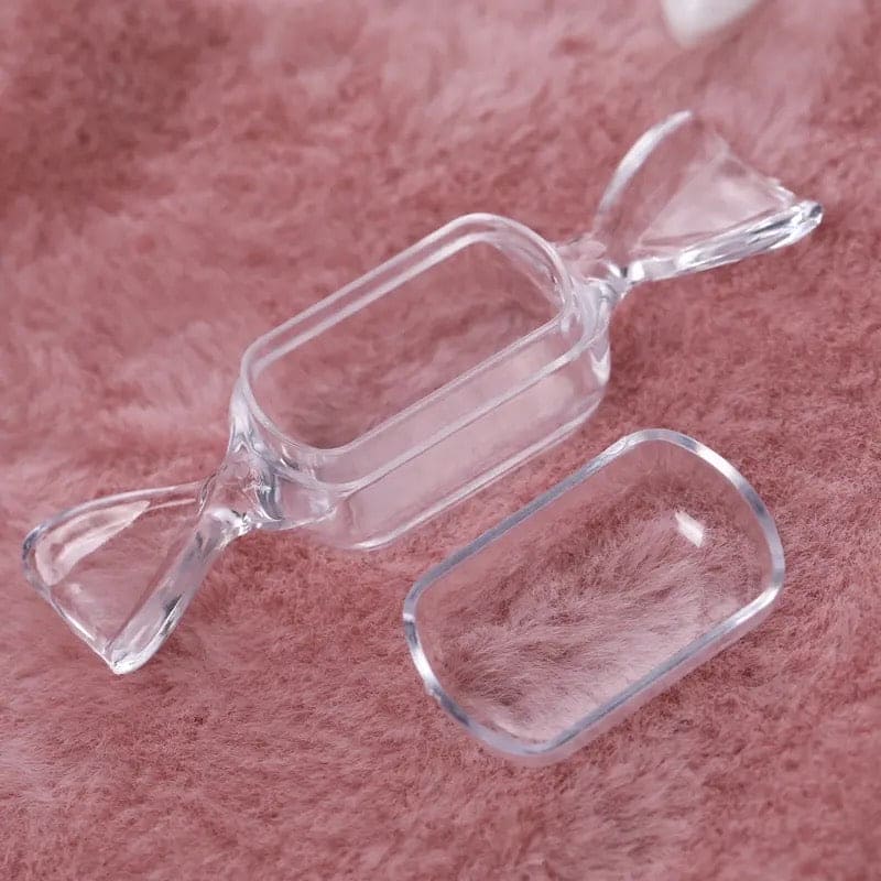 Candy Shaped Storage Box, Mini Clear Jewelry Case for Storage, Transparent Small Items Jewelry Pills Pack, Mini Jewelry Organizer, Multipurpose Mini Item Organizer,  Travel Plastic Beads Jewelry Storage