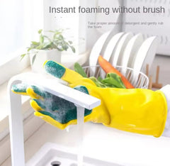 Creative Dish Washing Gloves, Reusable Silicone Dish Washing  Sponge Gloves, Waterproof Kitchen Cleaning Gloves