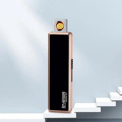 Ultra Thin Rechargeable USB Lighter, Flameless Metal Lighter, Filament Windproof Electronic Cigarette Lighter, USB Chargeable Lighter