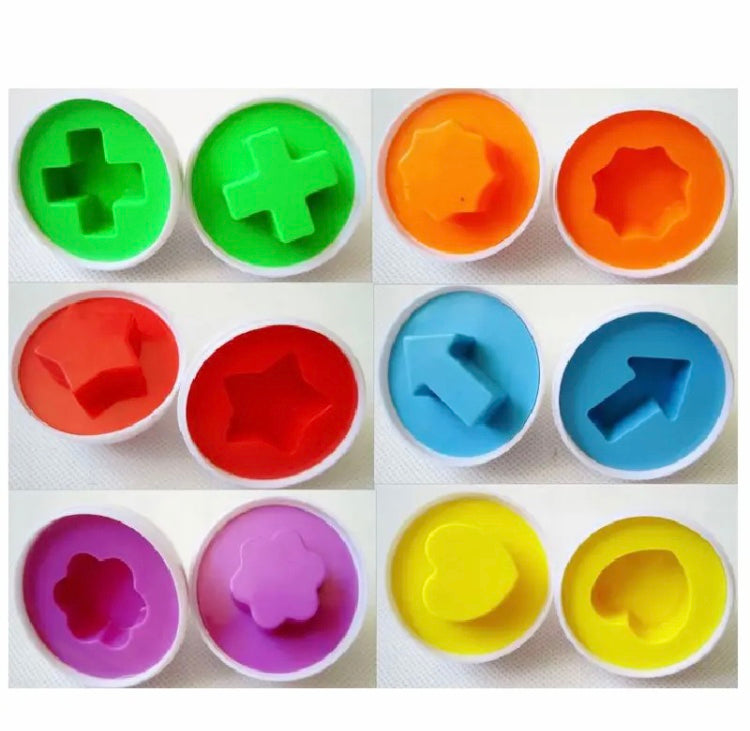 12PCS Baby’s Eggs Matching Game, Shape Matching Toys Egg For Kids, Montessori Baby Learning Toy