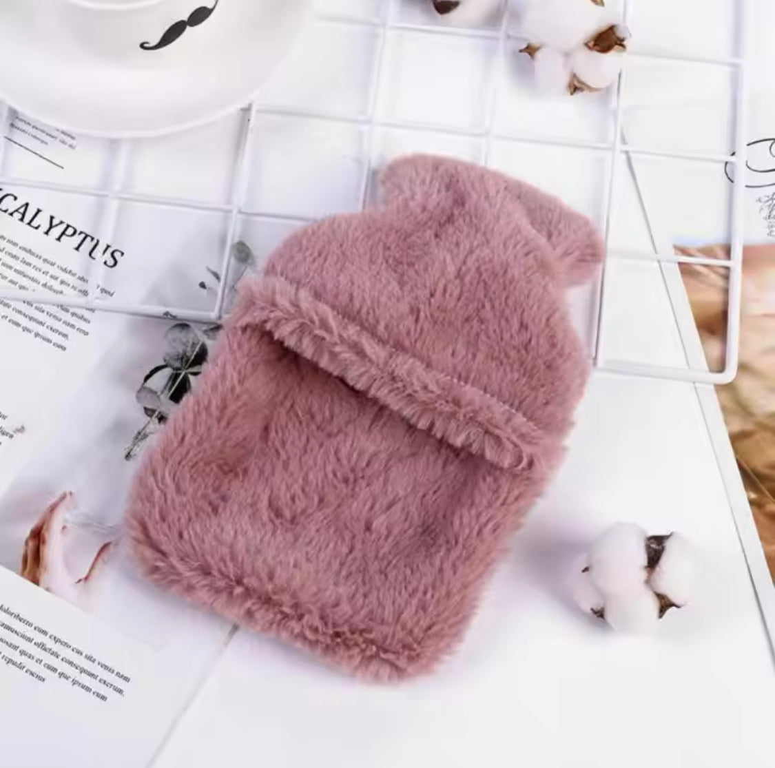 Rabbit Plush Warm Water Bag, Pain Relief Therapy Hand Warmer, Soft Rabbit Cozy Hot Water Bottle Cover