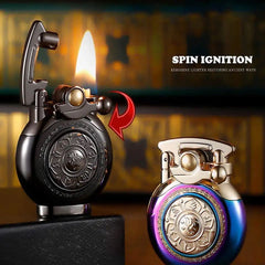 Timeline Vintage Lighter, Pressure Relief Lighter, Aigrette Classic Trench Lighter, Wheel Ignition Kerosene Lighter, Creative Rolling Tray Outdoor Windproof Lighter, Antique Soft Flame Lighter, Reusable Windproof Trench Lighter, Lift Arm Flame Lighters