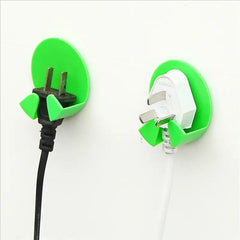 Set Of 2 Cuddle Hook, Self Adhesive Plug Holder, Multipurpose Wall Hook, Wall Plug Hook Bracket, Punch Power Cord Socket Hook, Household Practical Gum Hooks