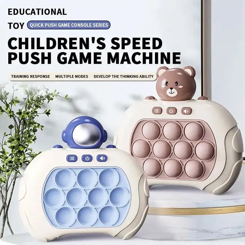 Console Pop Up Toy, Quick Push Game Machine, Light Bubble Puzzle Toy, Electronic Squeeze Poppet Sensory Push Pop Bubble Toy, Anti Pressure Whack A Mole Toy, Autism Sensory Toys for Boys Girls, Rapid Push Puzzle Game
