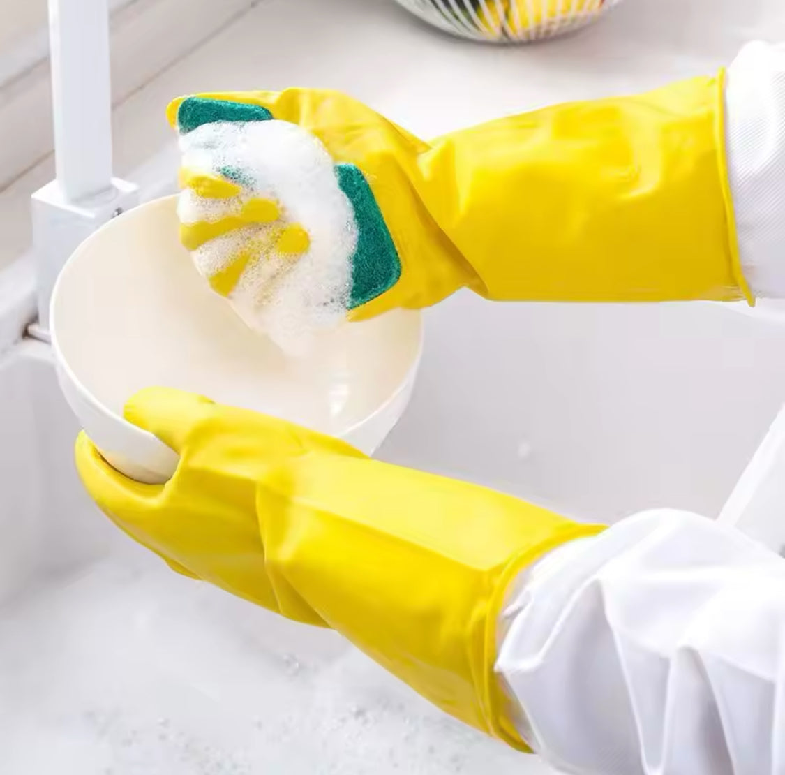 Creative Dish Washing Gloves, Reusable Silicone Dish Washing  Sponge Gloves, Waterproof Kitchen Cleaning Gloves