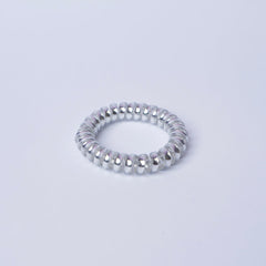 Shein - Hair Ties, Coil Hair Ties, Phone Cord Hair Ties, White Ponytail Hair
